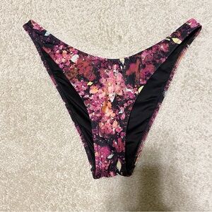 Victoria’s Secret High Leg Floral Bikini Bottom Size Medium
